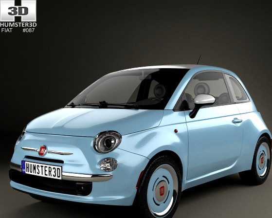 3D model of Fiat 500 San Remo 2014