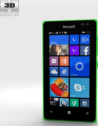 3D model of Microsoft Lumia 435 Green