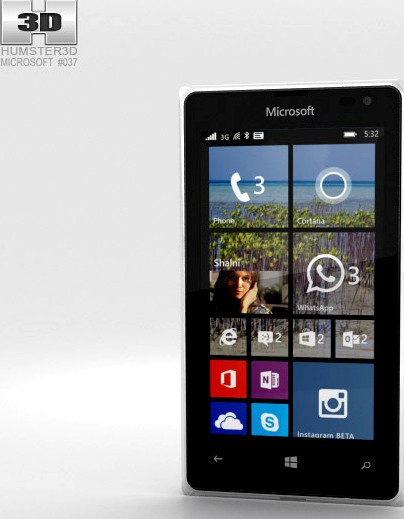 3D model of Microsoft Lumia 532 White
