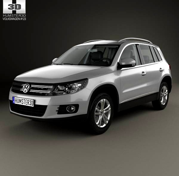 3D model of Volkswagen Tiguan Sport &amp; Style with HQ interior 2012