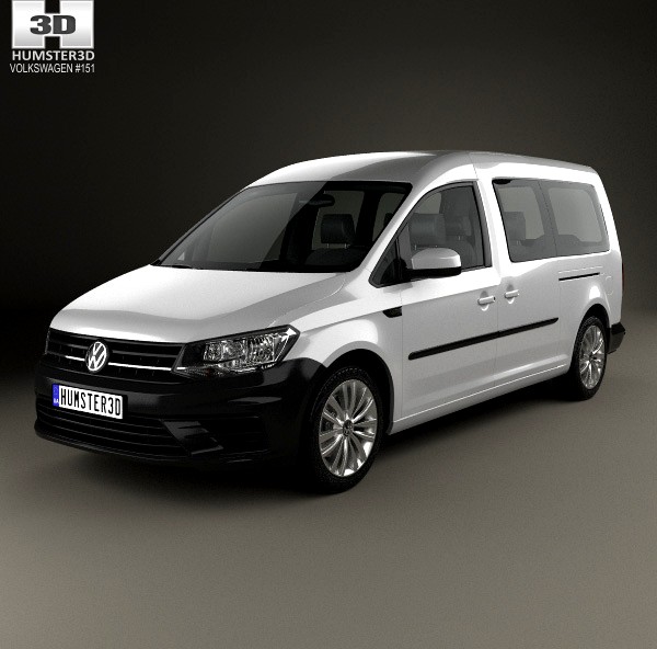 3D model of Volkswagen Caddy Maxi Trendline 2015