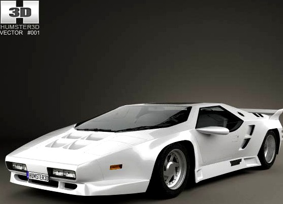 3D model of Vector W8 1990