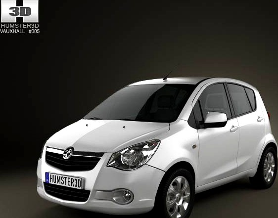 3D model of Vauxhall Agila 2008