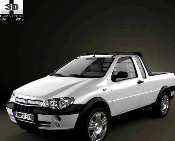 3D model of Fiat Strada III 2004