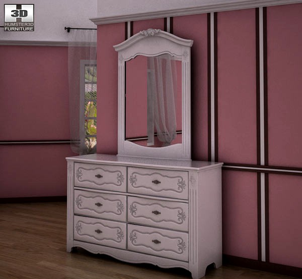 3D model of Ashley Exquisite Dresser