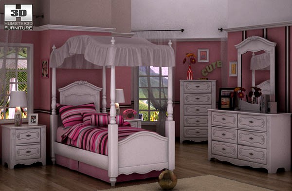3D model of Ashley Exquisite Bedroom Set