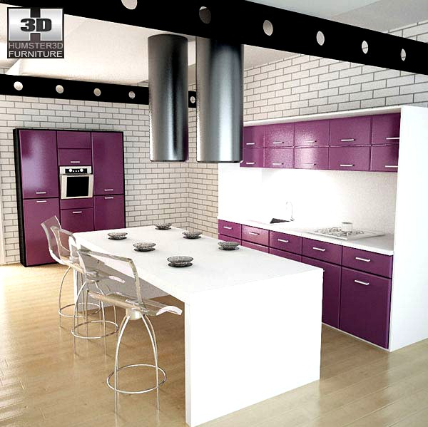 3D model of Kitchen Set I3