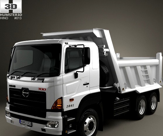 3D model of Hino 700 (2841) Tipper Truck 2009