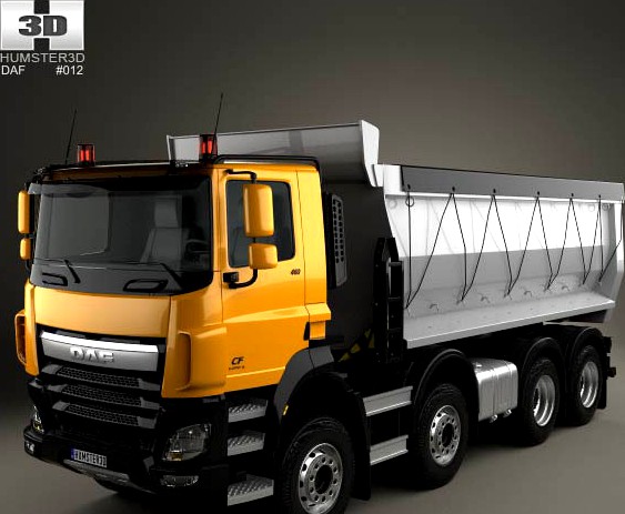 3D model of DAF CF Tipper Truck 2013