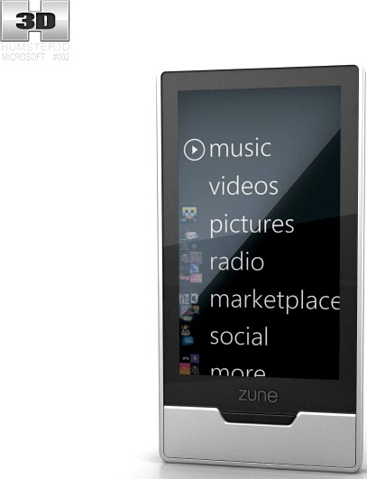 3D model of Microsoft Zune HD 32 GB