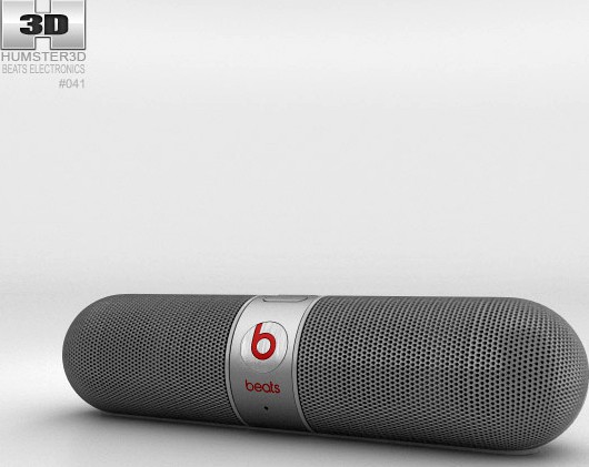 3D model of Beats Pill 2.0 Wireless Speaker Silver