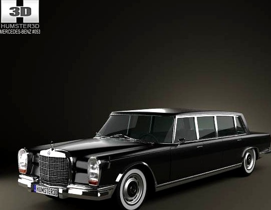 3D model of Mercedes-Benz 600 W100 Pullman 1964