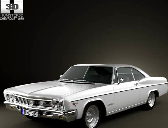 3D model of Chevrolet Impala SS Sport Coupe 1966