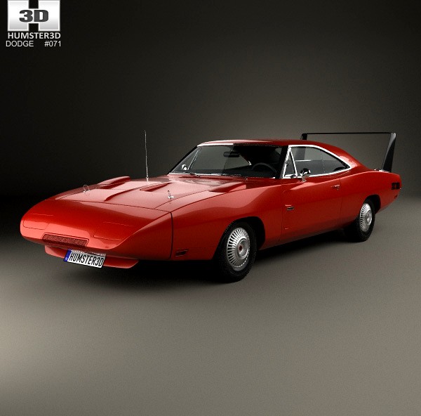 3D model of Dodge Charger Daytona Hemi 1969
