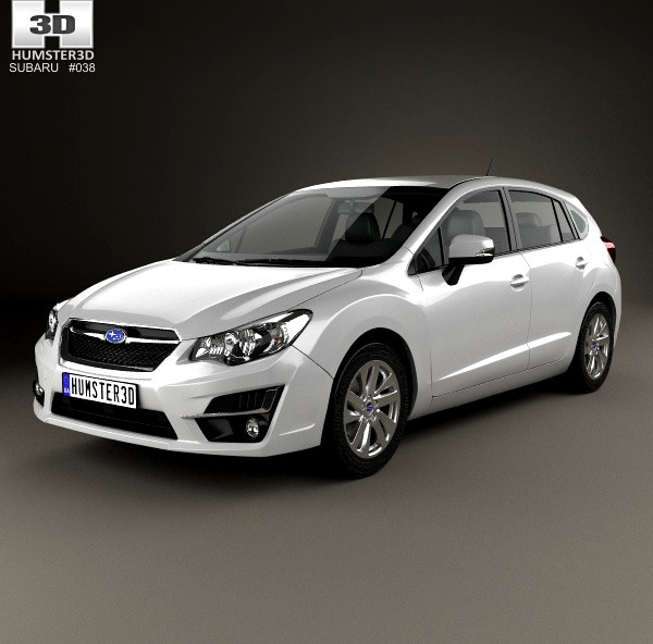 3D model of Subaru Impreza hatchback 2015