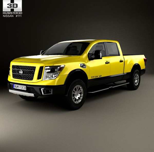 3D model of Nissan Titan Crew Cab XD Pro 4X 2016