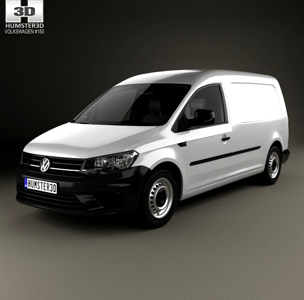 3D model of Volkswagen Caddy Maxi Panel Van 2015