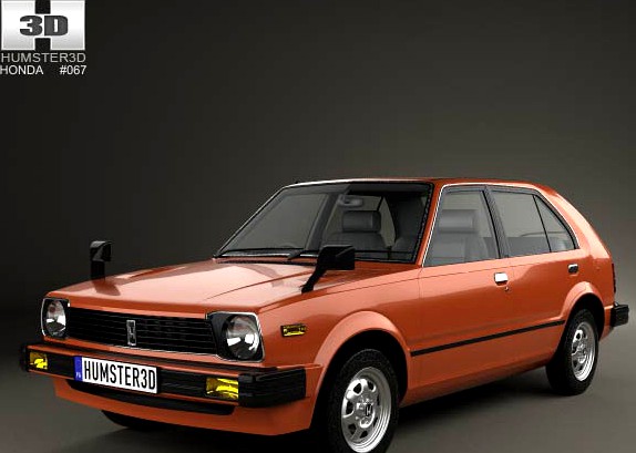 3D model of Honda Civic 1979