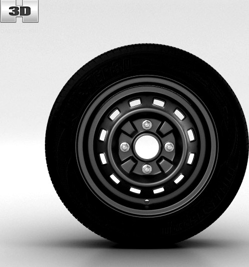 3D model of Daewoo Matiz Wheel 13 inch 001