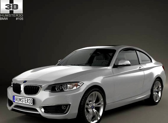 3D model of BMW 2 Series coupe (F22) 2014