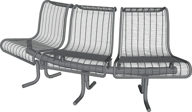 Plexus 3 Seat Bench