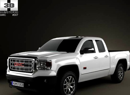 3D model of GMC Sierra Crew Cab 2013