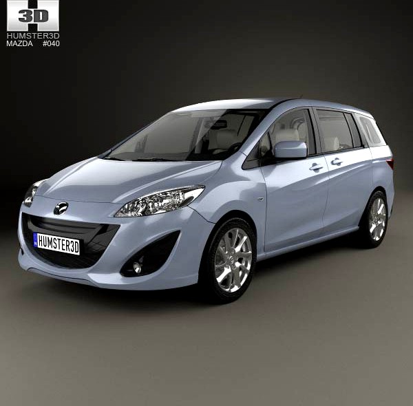 3D model of Mazda 5 with HQ interior 2010