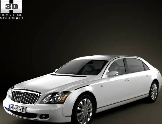 3D model of Maybach 62S 2011