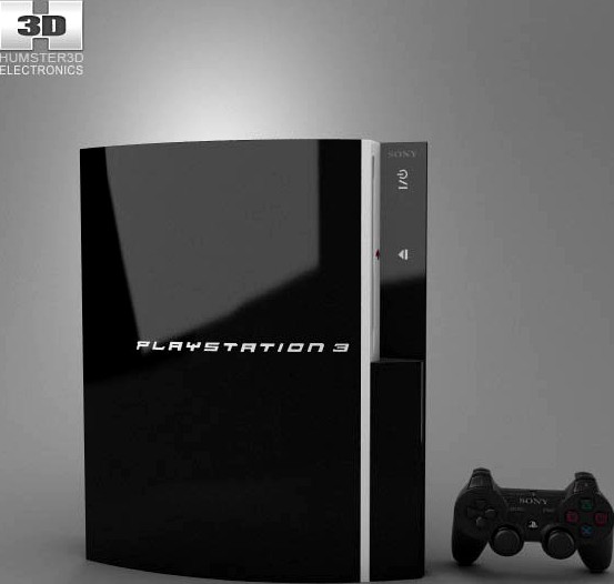3D model of Sony PlayStation 3