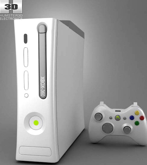 3D model of Microsoft X-Box 360