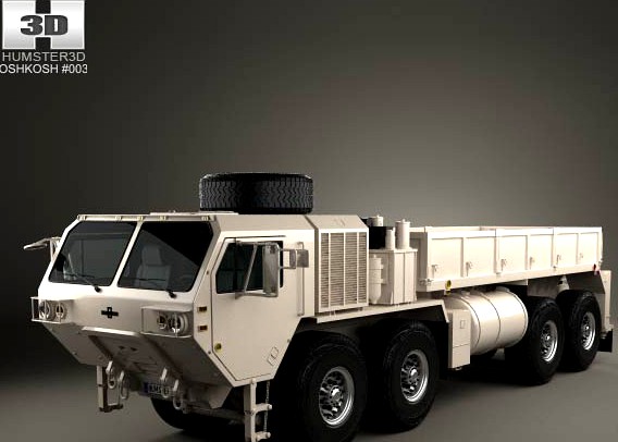 3D model of Oshkosh HEMTT M977A4 Cargo Truck 2011