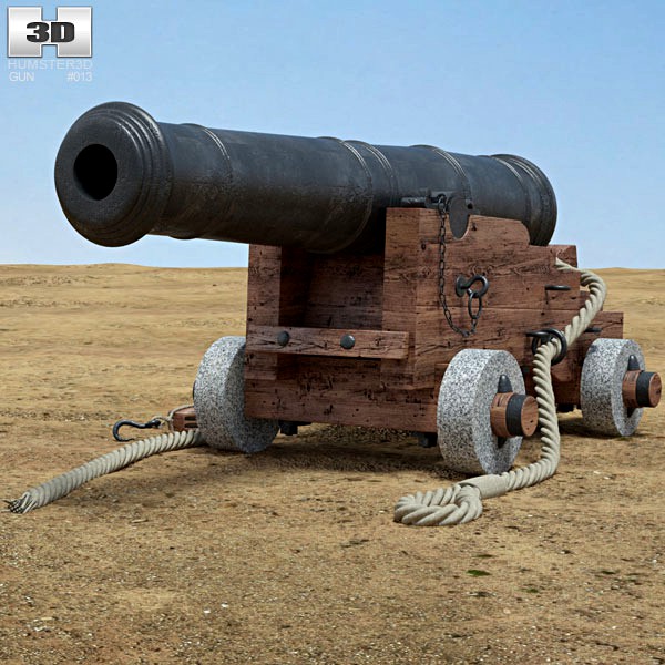 3D model of Naval Cannon
