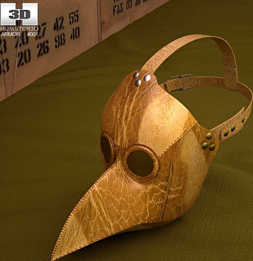 3D model of Black Plague Doctor Mask