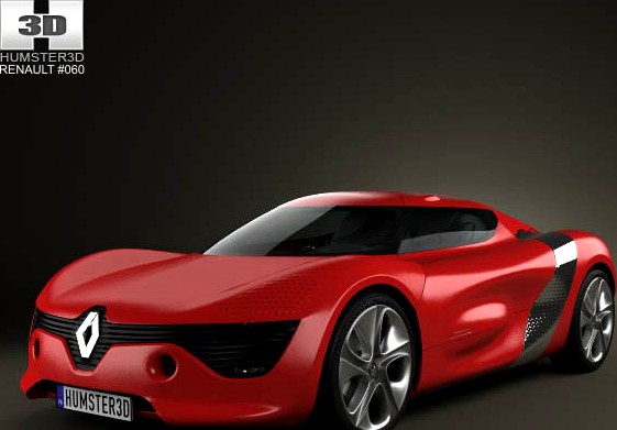 3D model of Renault DeZir with HQ interior 2012