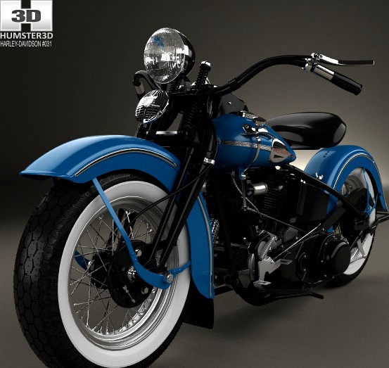 3D model of Harley-Davidson Knuchlehead OHV 1941