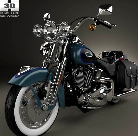 3D model of Harley-Davidson FLSTS Heritage Springer 2002