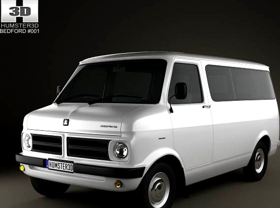 3D model of Bedford CF Minibus 1969-1979