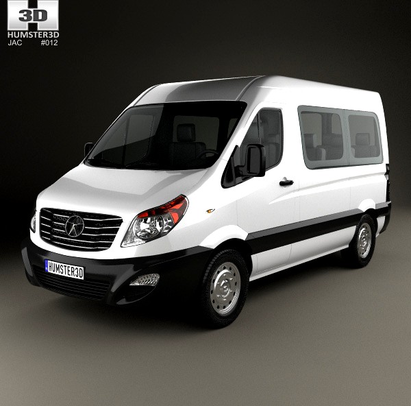 3D model of JAC Sunray Passenger Van SWB SR 2014