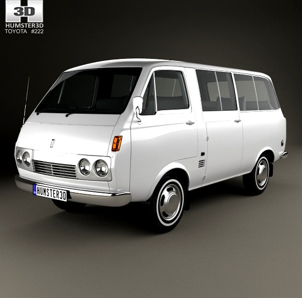 3D model of Toyota Hiace Passenger Van 1967