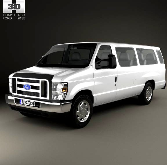 3D model of Ford E-Series Passenger Van 2011
