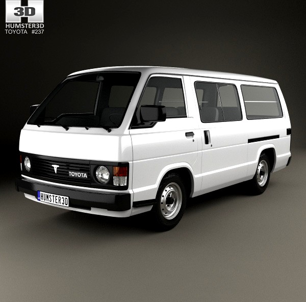 3D model of Toyota Hiace Passenger Van 1982