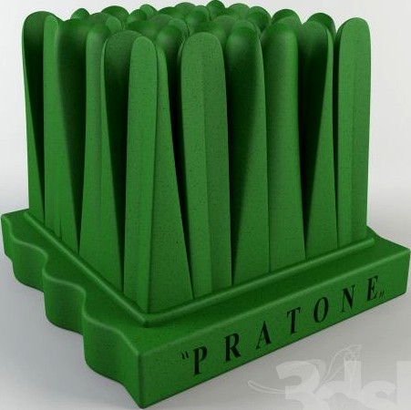 Pratone grass chair 3d model
