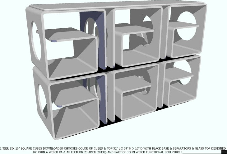 SHELVING SELECT COLOR OR MATERIAL & TOP BY JOHN A WEICK RA