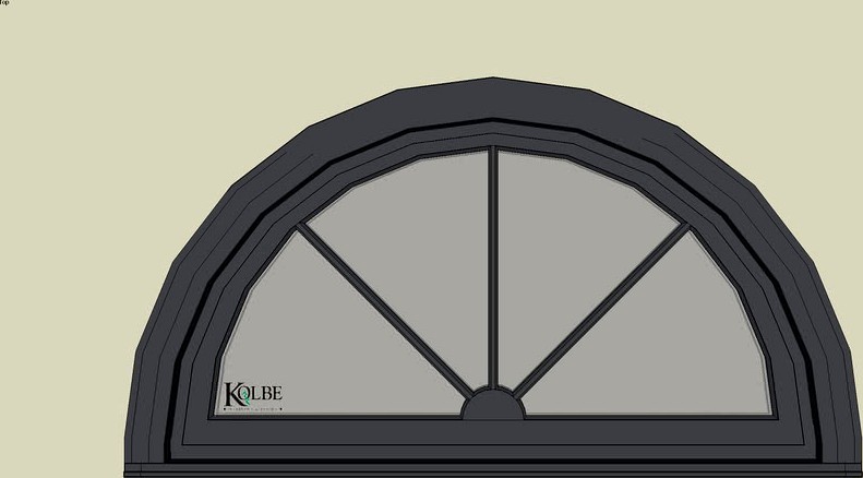 Kolbe Ultra Half-Circle Inswing URTS411 F.S. 4'-11 7/16' x 2'-8 23/32'R.O. 4'-11 15/16' x 2'-9 7/32'