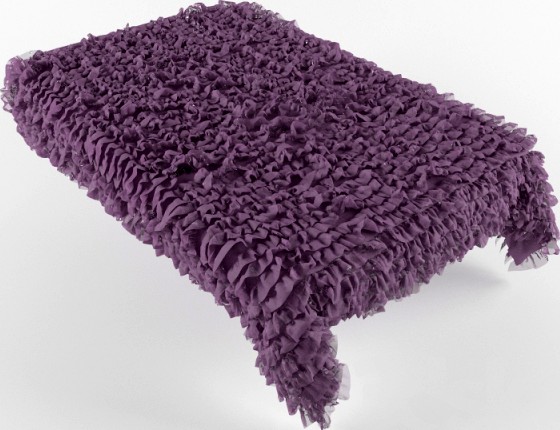 Bedspread with ruffles