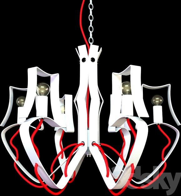 Hanging Chandelier Light Prestige 3d model