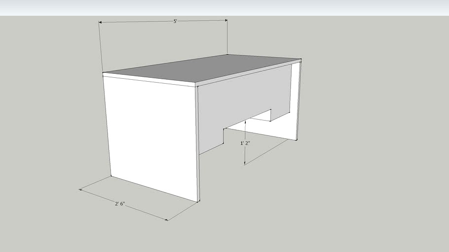 Custom desk with half modesty panel by Candex Custom Corp.