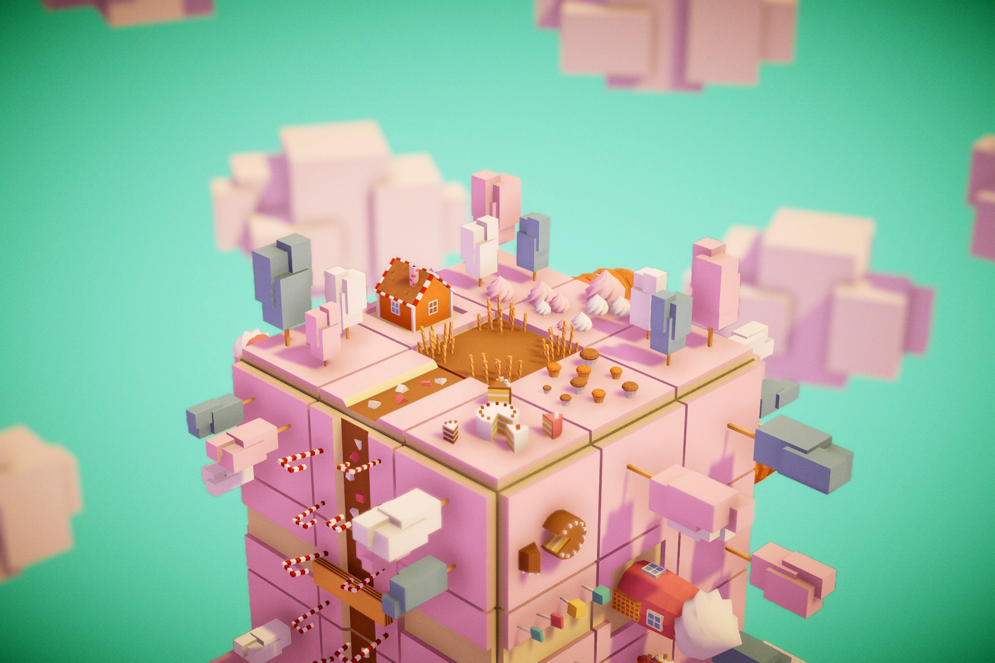 Low poly Candyland environment package