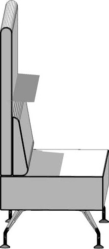 Xf86 Orangebox Highback Linear with leg , one side