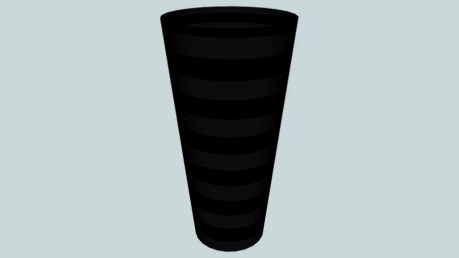 Black & Grey Striped Vase
